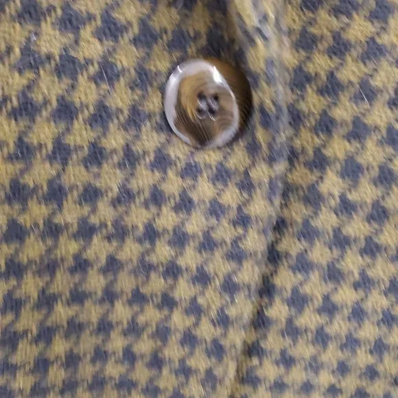 Vintage V-neck  Houndstooth Print Sport Coat Blazer - Picture 9 of 9